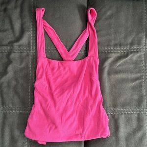 Pink Open Back Tank